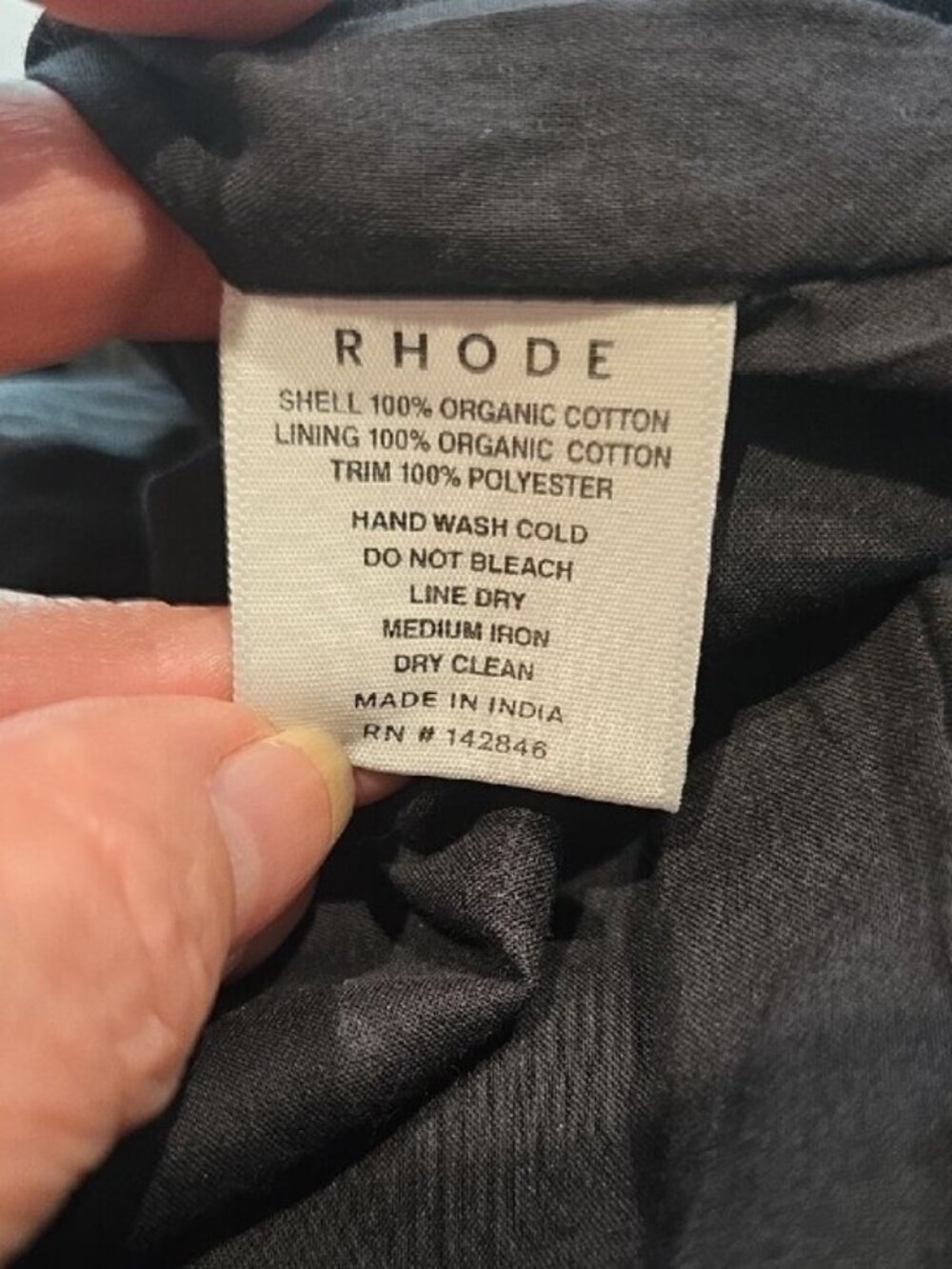 RHODE Navy Puff-Sleeve Midi Dress - Picture 7 of 7
